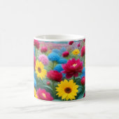 Farbenfrohe Frühlingsblumen Kaffeetasse (Mittel)