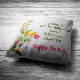 Farbenfrohe Frühlingsblumen Kissen