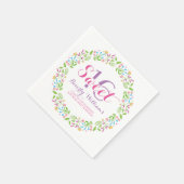 Farbenfrohe Frühlingsblumen Kraut Süß 16 3 Serviette (Ecke)