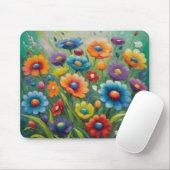Farbenfrohe Frühlingsblumen Mousepad (Mit Mouse)