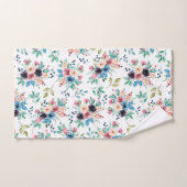 Farbenfrohe Frühlingsblumen Muster Badhandtuch Set (Handtuch)