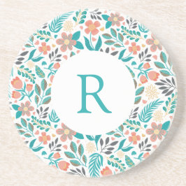 Farbenfrohe Frühlingsblumen Muster Mauspad Getränkeuntersetzer