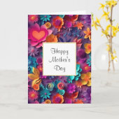 Farbenfrohe Frühlingsblumen Muttertag Karte (Gelbe Blume)