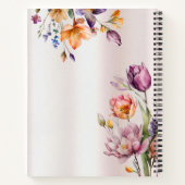 Farbenfrohe Frühlingsblumen-Notebook Notizblock (Rückseite)