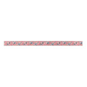 Farbenfrohe Frühlingsblumen pattern satin band Satinband (Vorderseite)