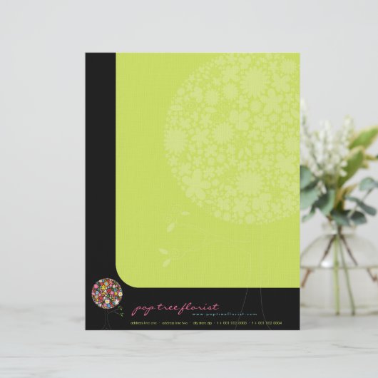 Farbenfrohe Frühlingsblumen Pop Treppe Whimsical & Briefbogen (Stehend Vorderseite)