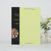 Farbenfrohe Frühlingsblumen Pop Treppe Whimsical & Briefkopf (Stehend Vorderseite)