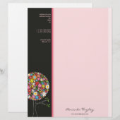 Farbenfrohe Frühlingsblumen Pop Treppe Whimsical & Briefkopf (Vorne/Hinten)