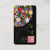Farbenfrohe Frühlingsblumen Pop Treppe Whimsical & Visitenkarte (Rückseite)