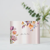 Farbenfrohe Frühlingsblumen Postkarte (Stehend Vorderseite)