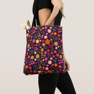 Farbenfrohe Frühlingsblumen Power Tüten Tasche