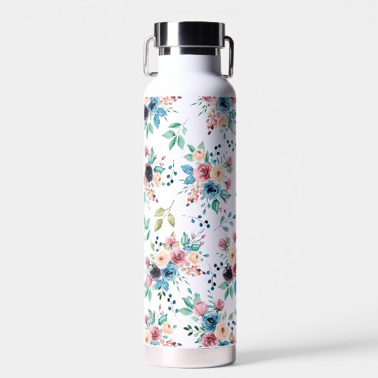 Farbenfrohe Frühlingsblumen Trinkflasche (Vorne)