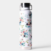 Farbenfrohe Frühlingsblumen Trinkflasche (Rückseite)