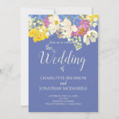 Farbenfrohe Frühlingsblumenkuchen Einladung (Vorderseite)