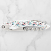 Farbenfrohe Frühlingsblumenmatte Kellnermesser (Vorderseite)