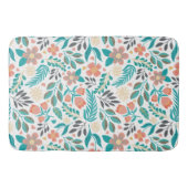 Farbenfrohe Frühlingsblumenmuster Badematte (Vorderseite)