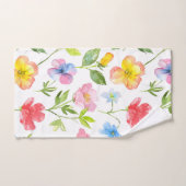 Farbenfrohe Frühlingsblumenmuster Badhandtuch Set (Handtuch)