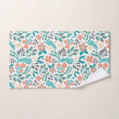 Farbenfrohe Frühlingsblumenmuster Badhandtuch Set (Handtuch)