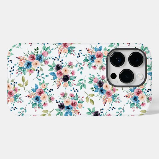 Farbenfrohe Frühlingsblumenmuster Case-Mate iPhone Hülle (Rückseite (Horizontal))