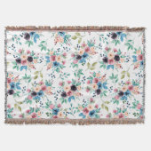 Farbenfrohe Frühlingsblumenmuster Decke (Vorderseite)