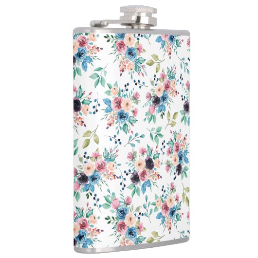 Farbenfrohe Frühlingsblumenmuster Flachmann (Rechts)