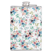 Farbenfrohe Frühlingsblumenmuster Flachmann (Rückseite)