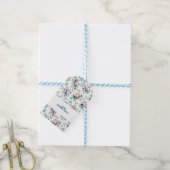 Farbenfrohe Frühlingsblumenmuster Geschenkanhänger (Mit Garn)
