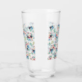 Farbenfrohe Frühlingsblumenmuster Glas (Links)