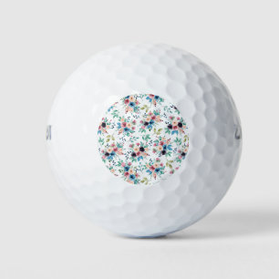 Farbenfrohe Frühlingsblumenmuster Golfball