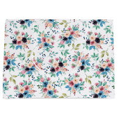 Farbenfrohe Frühlingsblumenmuster Große Geschenktüte (Vorderseite)