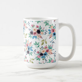 Farbenfrohe Frühlingsblumenmuster Kaffeetasse
