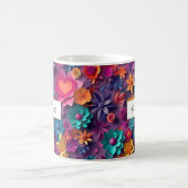 Farbenfrohe Frühlingsblumenmuster Kaffeetasse (Mittel)