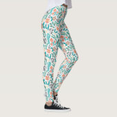 Farbenfrohe Frühlingsblumenmuster Leggings (Rechts)