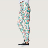 Farbenfrohe Frühlingsblumenmuster Leggings (Links)