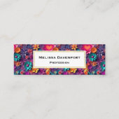 Farbenfrohe Frühlingsblumenmuster Mini Visitenkarte (Vorderseite)
