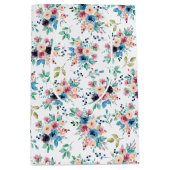 Farbenfrohe Frühlingsblumenmuster Mittlere Geschenktüte (Vorderseite)