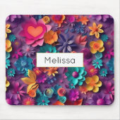 Farbenfrohe Frühlingsblumenmuster Mousepad (Vorne)