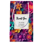 Farbenfrohe Frühlingsblumenmuster Muster Vielen Da Kleine Geschenktüte (Vorderseite)