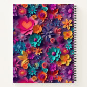 Farbenfrohe Frühlingsblumenmuster Notizblock (Rückseite)