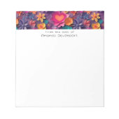 Farbenfrohe Frühlingsblumenmuster Notizblock (Vorderseite)