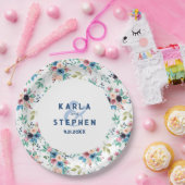 Farbenfrohe Frühlingsblumenmuster Pappteller (Party)