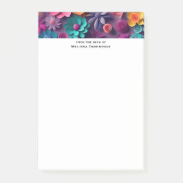 Farbenfrohe Frühlingsblumenmuster Post-it Klebezettel