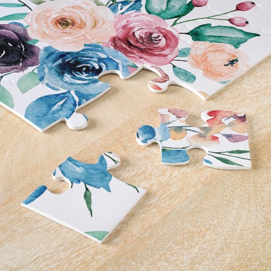 Farbenfrohe Frühlingsblumenmuster Puzzle (Seite)