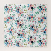 Farbenfrohe Frühlingsblumenmuster Puzzle (Horizontal)