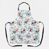 Farbenfrohe Frühlingsblumenmuster Schürze (Vorderseite)