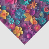 Farbenfrohe Frühlingsblumenmuster Seidenpapier (Ausschnitt)