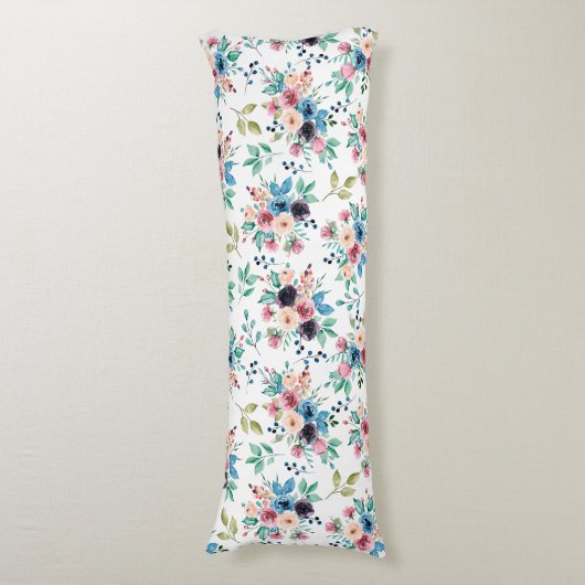 Farbenfrohe Frühlingsblumenmuster Seitenschläferkissen (Vorderseite Vertikal)