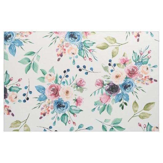 Farbenfrohe Frühlingsblumenmuster Stoff (Fat Quarter (45,7 x 55,9 cm))