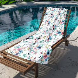 Farbenfrohe Frühlingsblumenmuster Strandtuch