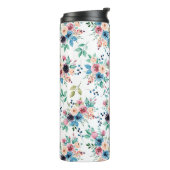 Farbenfrohe Frühlingsblumenmuster Thermosbecher (Nach links gedreht)